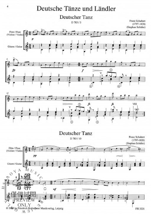 German Dances and Waltzes according to the piano urtext by Stephan Schäfer 舒伯特 混和二重奏 舞曲圓舞曲鋼琴 | 小雅音樂 Hsiaoya Music