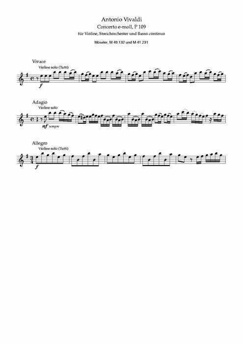 Concerto E minor P 109 韋瓦第 協奏曲小調 小提琴加鋼琴 | 小雅音樂 Hsiaoya Music