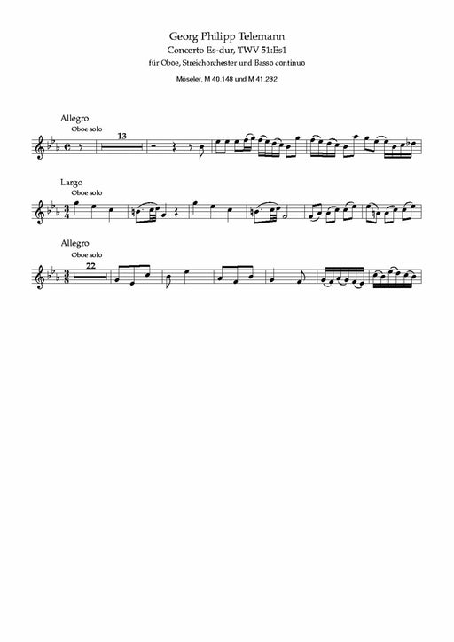 Concerto E-flat maj TWV 51:Es1 泰勒曼 協奏曲 雙簧管加鋼琴 | 小雅音樂 Hsiaoya Music