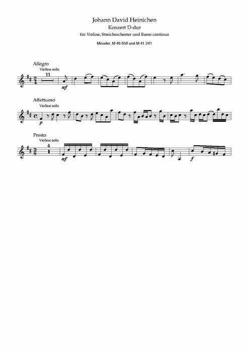 Concerto D major 海尼亨 協奏曲大調 小提琴加鋼琴 | 小雅音樂 Hsiaoya Music