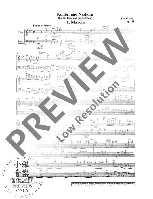 Kolibri und Nashorn op. 115 Duo 木管二重奏 | 小雅音樂 Hsiaoya Music