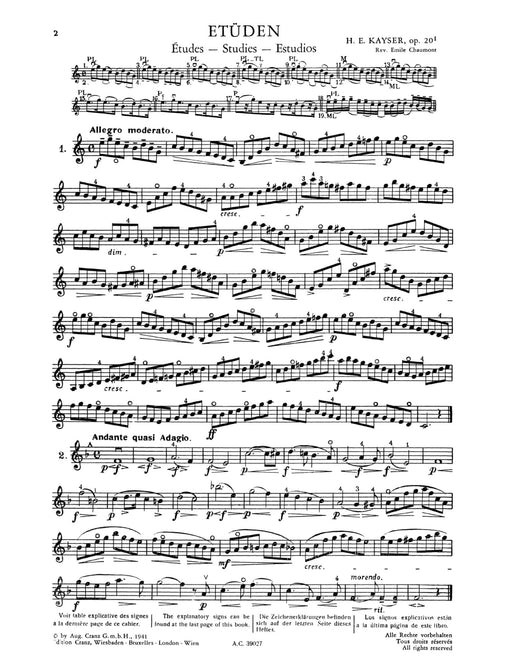 36 Violin Studies op. 20 Band 1 凱瑟海因利希‧恩斯特 小提琴 小提琴練習曲 | 小雅音樂 Hsiaoya Music