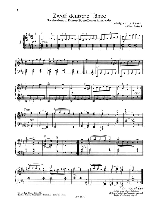 Twelve German Dances 貝多芬 舞曲 鋼琴獨奏 | 小雅音樂 Hsiaoya Music