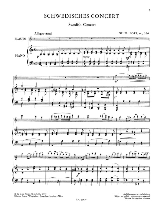 Schwedisches Konzert op. 266 珀普 協奏曲 長笛加鋼琴 | 小雅音樂 Hsiaoya Music