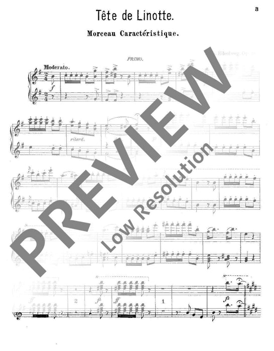 Tête de Linotte op. 56 Morceau caractéristique 艾連堡 4手聯彈(含以上) | 小雅音樂 Hsiaoya Music