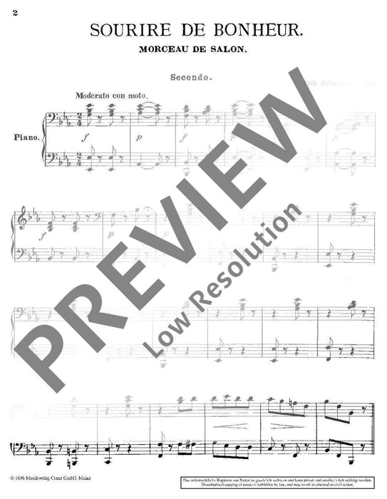 Sourire de Bonheur op. 181 Morceau de Salon 艾連堡 4手聯彈(含以上) | 小雅音樂 Hsiaoya Music