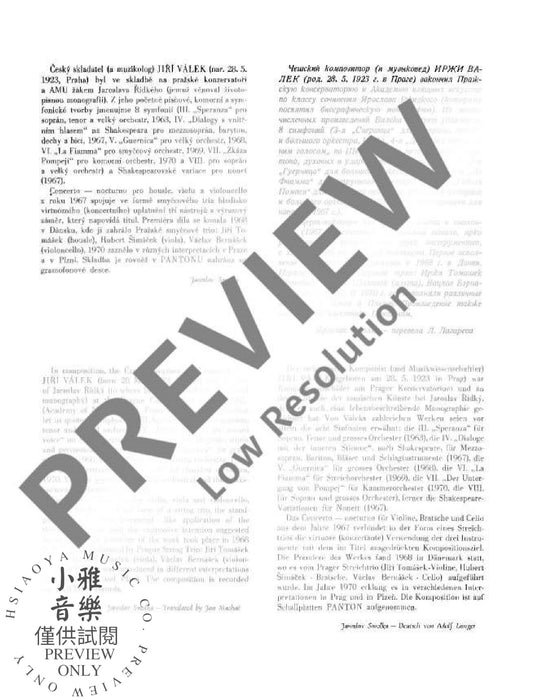 Concerto notturno 弦樂三重奏 協奏曲 朔特版 | 小雅音樂 Hsiaoya Music