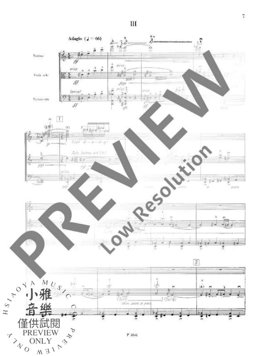 Concerto notturno 弦樂三重奏 協奏曲 朔特版 | 小雅音樂 Hsiaoya Music