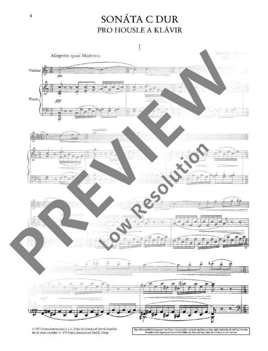 Sonata C major H 120 馬悌努 奏鳴曲大調 小提琴加鋼琴 朔特版 | 小雅音樂 Hsiaoya Music