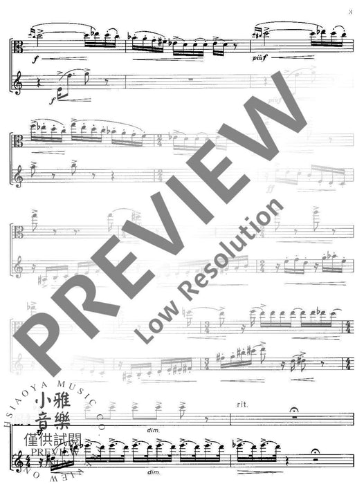 Suita for Viola and Bass Clarinet 混和二重奏 中提琴低音單簧管 朔特版 | 小雅音樂 Hsiaoya Music