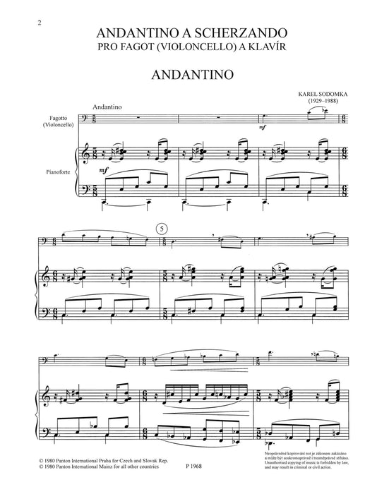 Andantino and Scherzando 小行板 大提琴加鋼琴 朔特版 | 小雅音樂 Hsiaoya Music
