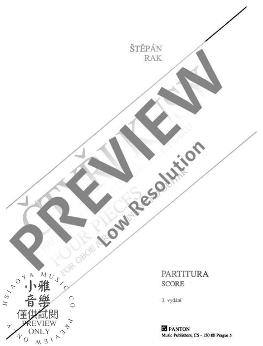 Four Pieces 混和二重奏 小品 朔特版 | 小雅音樂 Hsiaoya Music