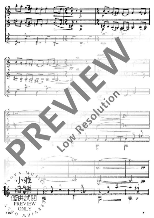 Four Pieces 混和二重奏 小品 朔特版 | 小雅音樂 Hsiaoya Music