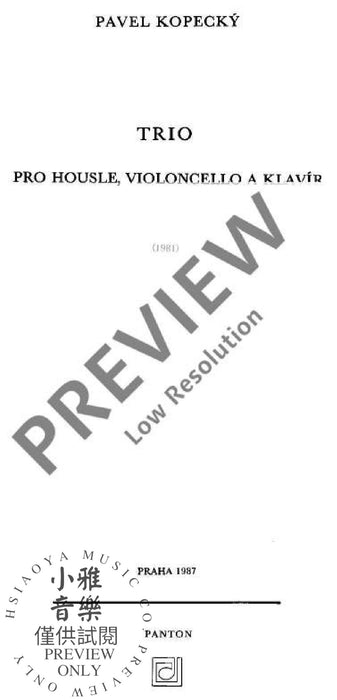 Trio 鋼琴三重奏 朔特版 | 小雅音樂 Hsiaoya Music