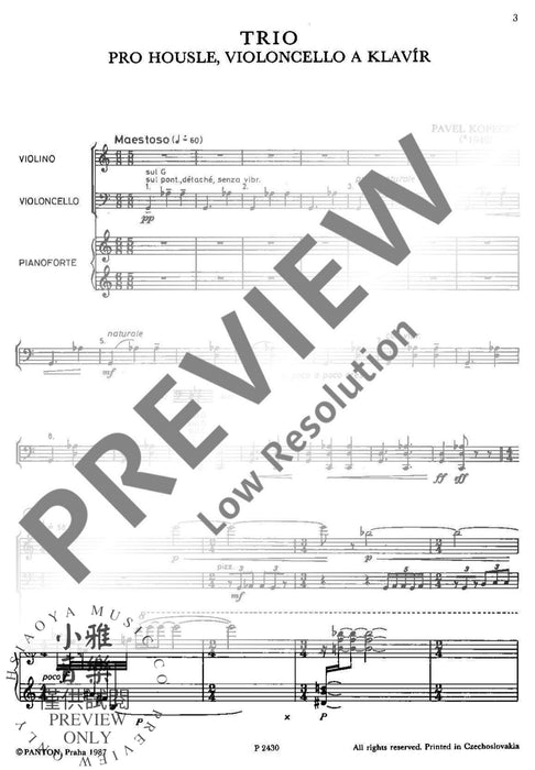 Trio 鋼琴三重奏 朔特版 | 小雅音樂 Hsiaoya Music