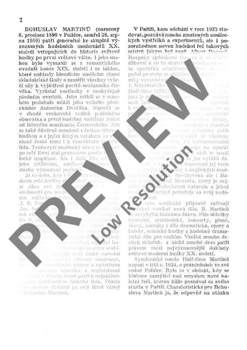 Half-Time H 142 Rondo for large Orchestra 馬悌努 迴旋曲 管弦樂團 總譜 朔特版 | 小雅音樂 Hsiaoya Music