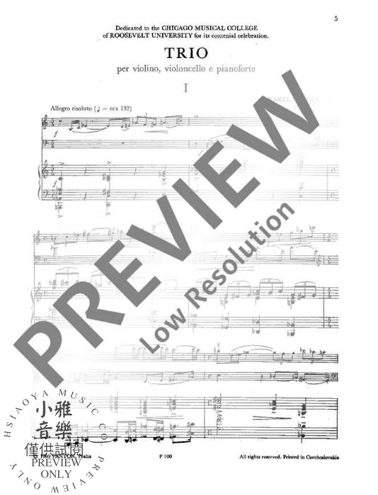 Trio op. 89 鋼琴三重奏 朔特版 | 小雅音樂 Hsiaoya Music