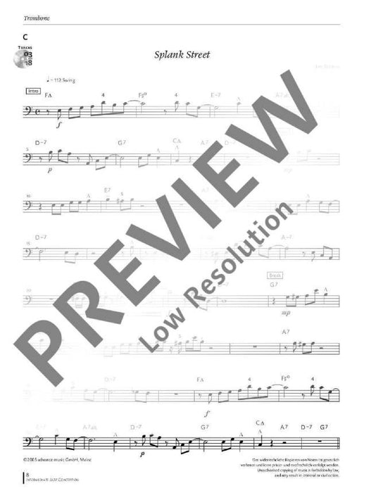 Intermediate Jazz Conception Trombone 15 great solo etudes for jazz style and improvisation 爵士音樂長號 練習曲爵士音樂風格即興演奏 長號教材 | 小雅音樂 Hsiaoya Music