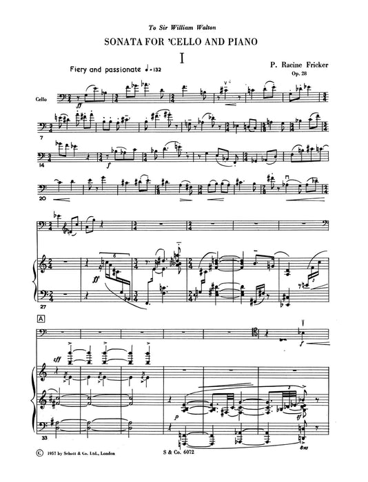 Sonata op. 28 弗利可 奏鳴曲 大提琴加鋼琴 朔特版 | 小雅音樂 Hsiaoya Music