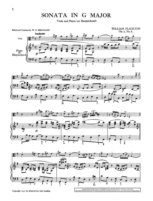 Sonata in G Major op. 2/6 奏鳴曲 大調 中提琴加鋼琴 朔特版 | 小雅音樂 Hsiaoya Music