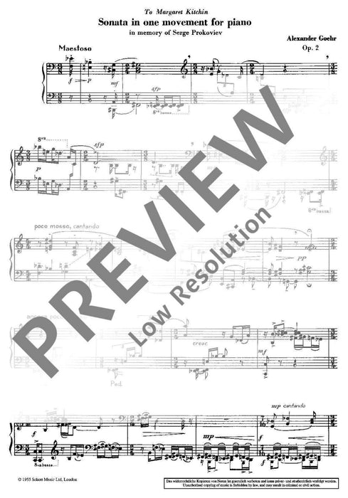 Sonata op. 2 for piano 哥爾．亞力山大 奏鳴曲 鋼琴 鋼琴獨奏 朔特版 | 小雅音樂 Hsiaoya Music