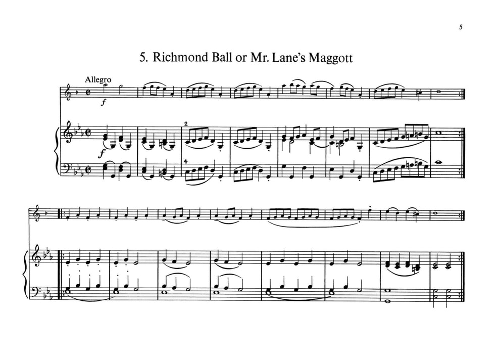 Twelve English Country Dances of the 18th Century 鄉村舞曲 豎笛 1把以上加鋼琴 朔特版 | 小雅音樂 Hsiaoya Music