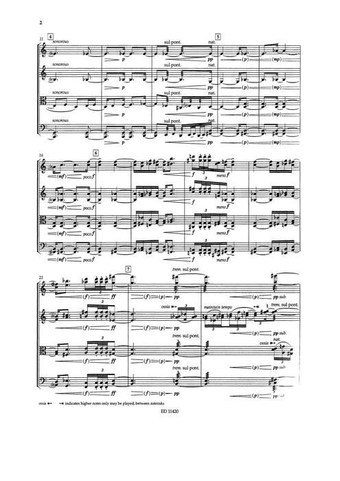 String Quartet No. 4 提佩特 弦樂四重奏 總譜 朔特版 | 小雅音樂 Hsiaoya Music