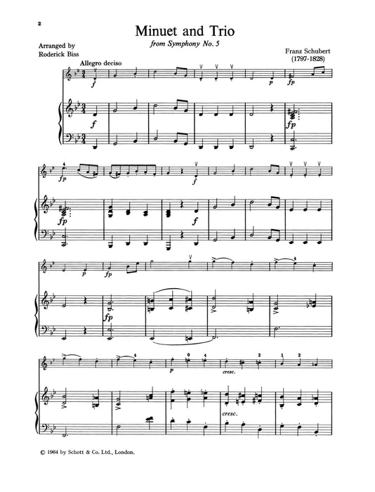 Minuet and Trio from Symphony No. 5 舒伯特 小步舞曲三重奏交響曲 小提琴加鋼琴 朔特版 | 小雅音樂 Hsiaoya Music