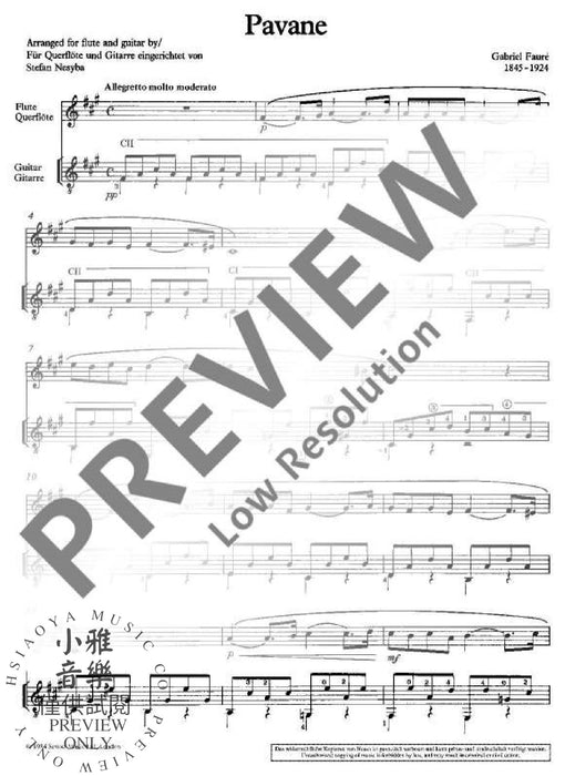 Pavane 佛瑞 混和二重奏 帕凡 朔特版 | 小雅音樂 Hsiaoya Music