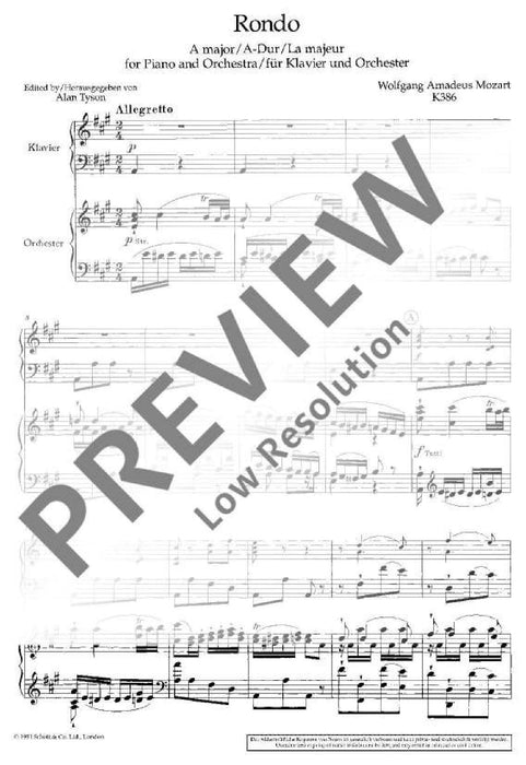 Rondo A major KV 386 莫札特 迴旋曲大調 雙鋼琴 朔特版 | 小雅音樂 Hsiaoya Music