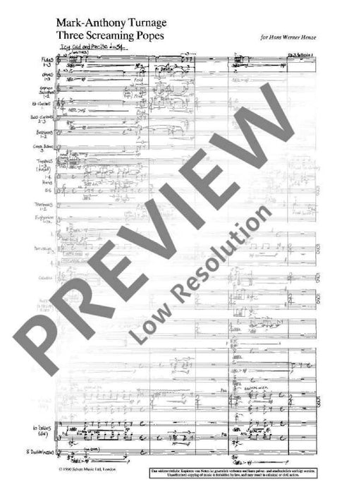 Three Screaming Popes after Francis Bacon 流行音樂 總譜 朔特版 | 小雅音樂 Hsiaoya Music