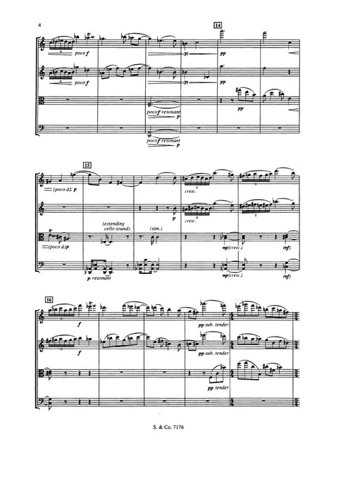 String Quartet No. 5 提佩特 弦樂四重奏 總譜 朔特版 | 小雅音樂 Hsiaoya Music