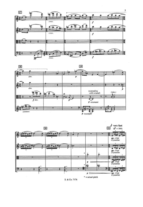 String Quartet No. 5 提佩特 弦樂四重奏 總譜 朔特版 | 小雅音樂 Hsiaoya Music