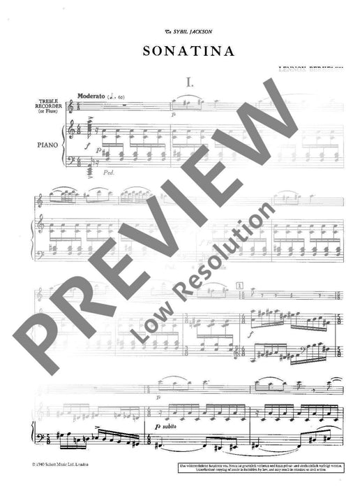 Sonatina op. 13 for treble recorder or flute and piano 小奏鳴曲 長笛鋼琴 長笛加鋼琴 朔特版 | 小雅音樂 Hsiaoya Music