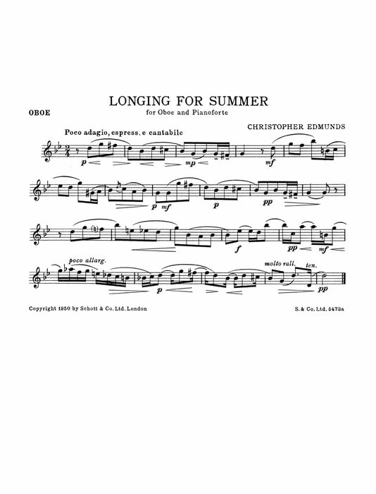 Longing for Summer 雙簧管加鋼琴 朔特版 | 小雅音樂 Hsiaoya Music