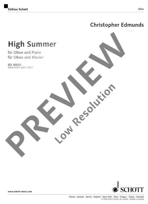 High Summer 雙簧管加鋼琴 朔特版 | 小雅音樂 Hsiaoya Music