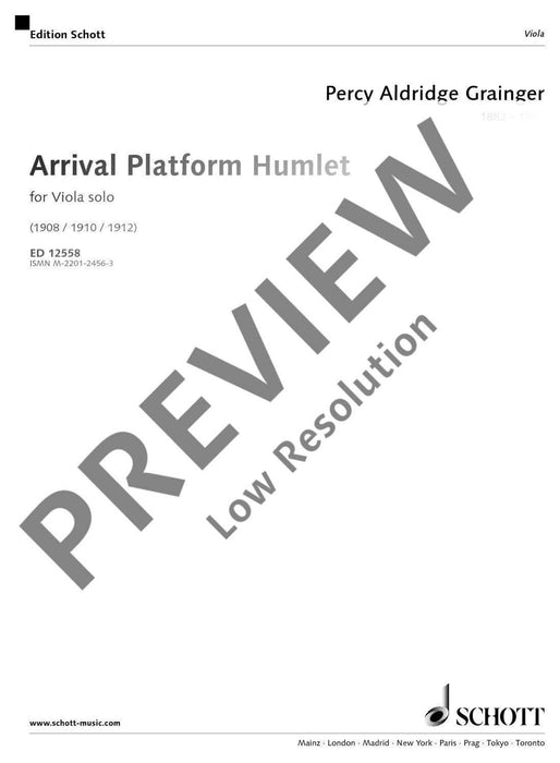 Arrival Platform Humlet for middle-fiddle (viola) solo 葛林傑 提琴 中提琴獨奏 朔特版 | 小雅音樂 Hsiaoya Music
