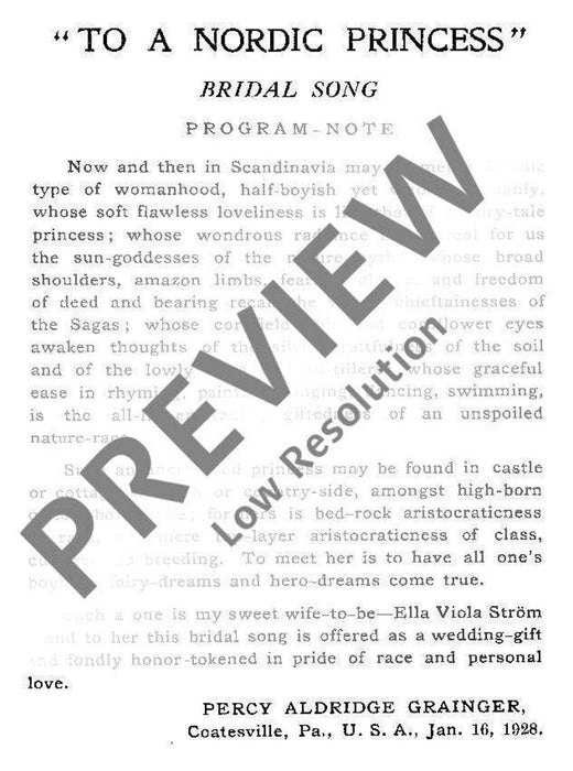 To a Nordic Princess Bridal Song 葛林傑 歌 鋼琴獨奏 朔特版 | 小雅音樂 Hsiaoya Music