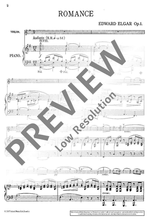 Romance op. 1 艾爾加 浪漫曲 小提琴加鋼琴 朔特版 | 小雅音樂 Hsiaoya Music