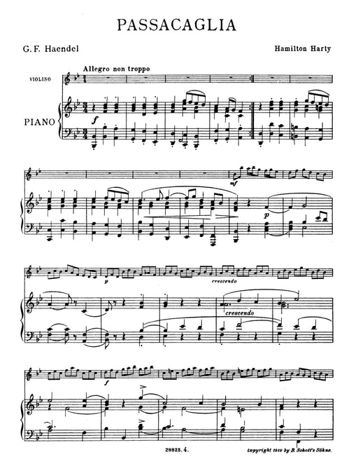 Suite 4. Passacaglia 韓德爾 組曲帕薩卡雅舞曲 小提琴加鋼琴 朔特版 | 小雅音樂 Hsiaoya Music