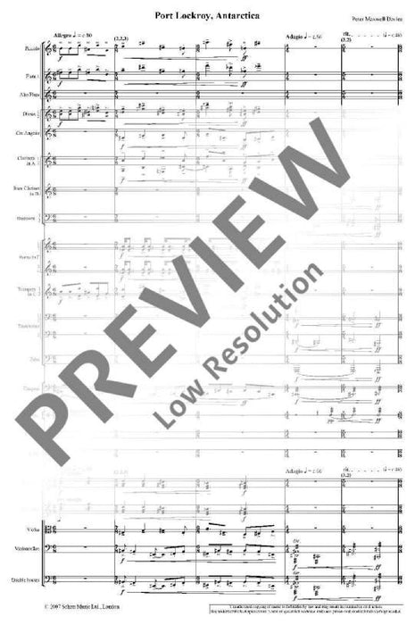 Port Lockroy, Antarctica op. 278 for orchestra 馬克斯威爾．戴維斯 管弦樂團 總譜 朔特版 | 小雅音樂 Hsiaoya Music