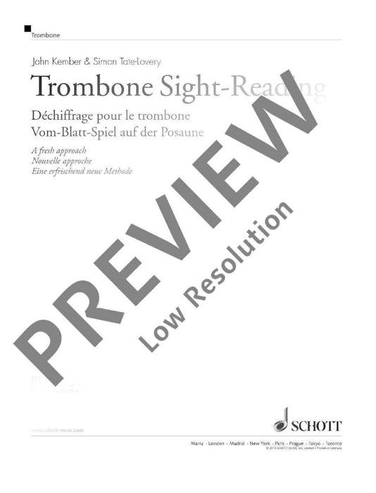Trombone Sight-Reading A Fresh Approach 長號 長號教材 朔特版 | 小雅音樂 Hsiaoya Music