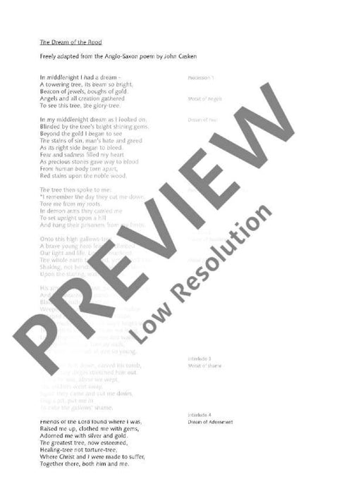 The Dream of the Rood for four voices and instrumental ensemble 凱斯肯 人聲樂器 總譜 朔特版 | 小雅音樂 Hsiaoya Music