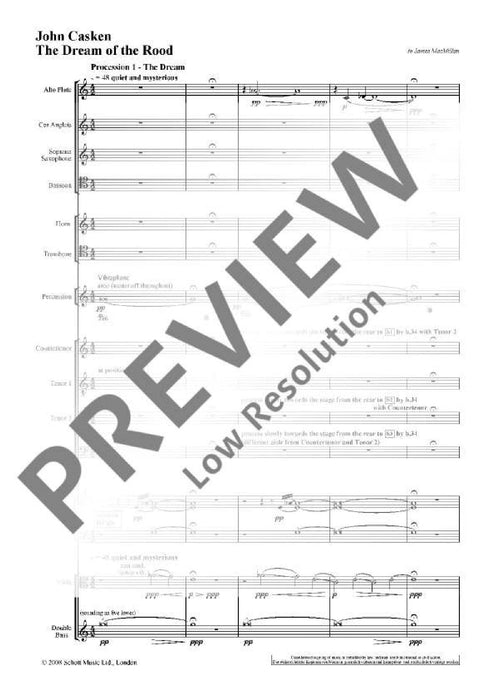 The Dream of the Rood for four voices and instrumental ensemble 凱斯肯 人聲樂器 總譜 朔特版 | 小雅音樂 Hsiaoya Music