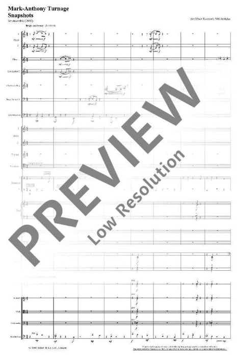 Snapshots for large ensemble 總譜 朔特版 | 小雅音樂 Hsiaoya Music