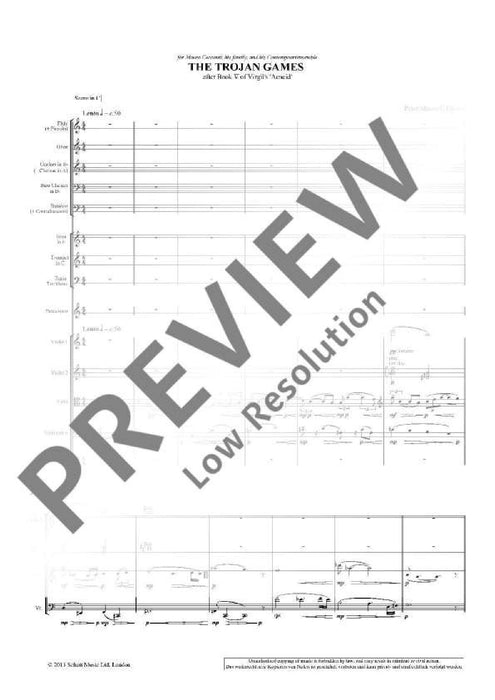 The Trojan Games op. 321 after Book V of Virgil’s 'Aeneid' 馬克斯威爾．戴維斯 總譜 朔特版 | 小雅音樂 Hsiaoya Music