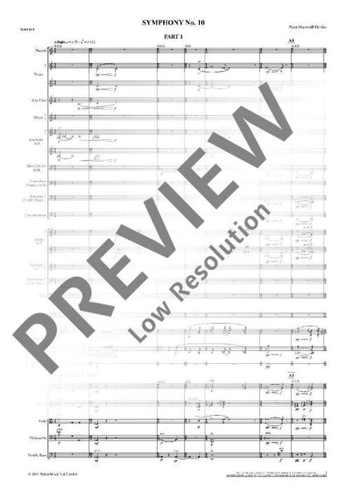 Symphony No. 10 op. 327 Alla ricerca di Borromini 馬克斯威爾．戴維斯 交響曲 總譜 朔特版 | 小雅音樂 Hsiaoya Music