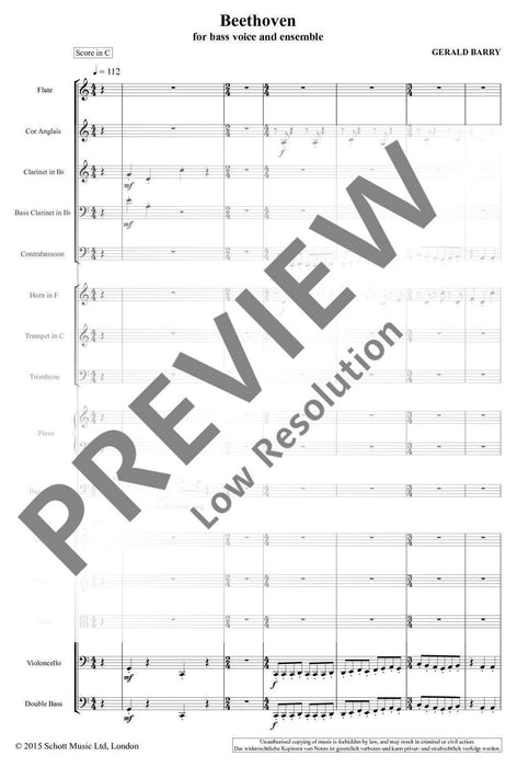 Beethoven for bass voice and ensemble 白瑞．傑拉德 低音聲部 總譜 朔特版 | 小雅音樂 Hsiaoya Music