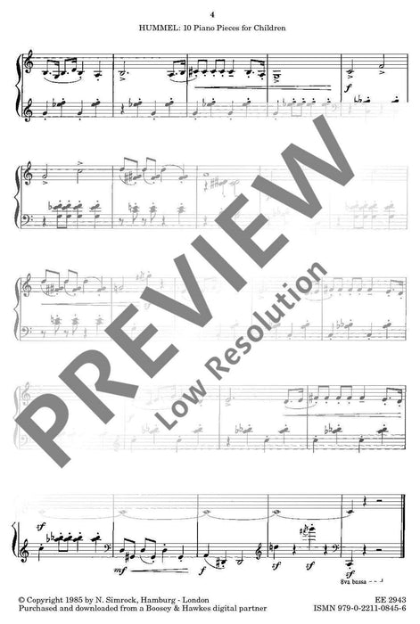 Ten Pieces for Children op. 56b 胡麥爾．貝托爾德 小品 鋼琴獨奏 | 小雅音樂 Hsiaoya Music