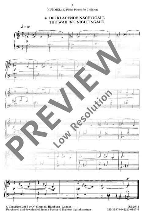 Ten Pieces for Children op. 56b 胡麥爾．貝托爾德 小品 鋼琴獨奏 | 小雅音樂 Hsiaoya Music